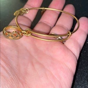 Alex and Ani gold crown bangle bracelet